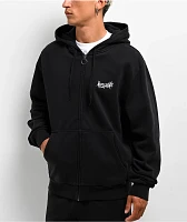 Welcome Nephilim Black Pigment-Dyed Zip Hoodie at Hamilton Place
