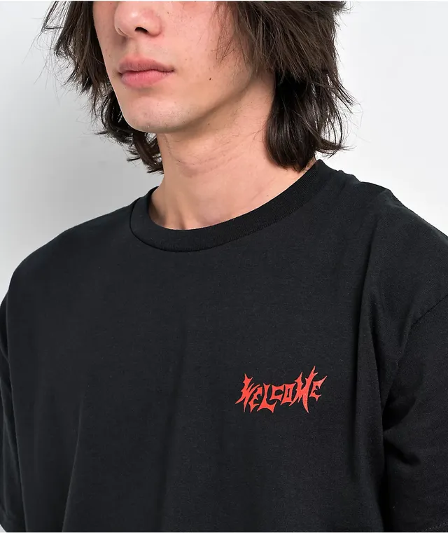 Welcome Skull Flower Black T Shirt Hamilton Place