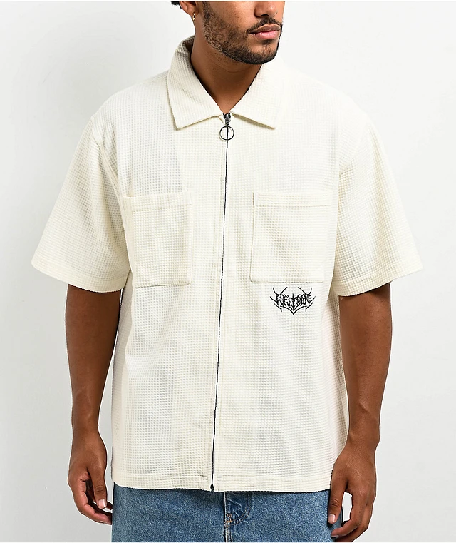 DimMoire ZIPシャツ　ホワイト