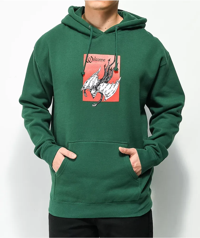 Welcome Unholy Diver Green Hoodie Willowbrook Shopping Centre