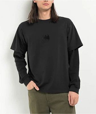 【FR2港限定】StuffedToy Long-sleev ロンＴ 黒 Welcome Starman Black 2Fer Long Sleeve T-Shirt at Hamilton
