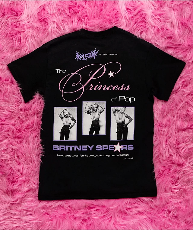 Welcome x Britney Spears Princess Black T-Shirt | MainPlace Mall