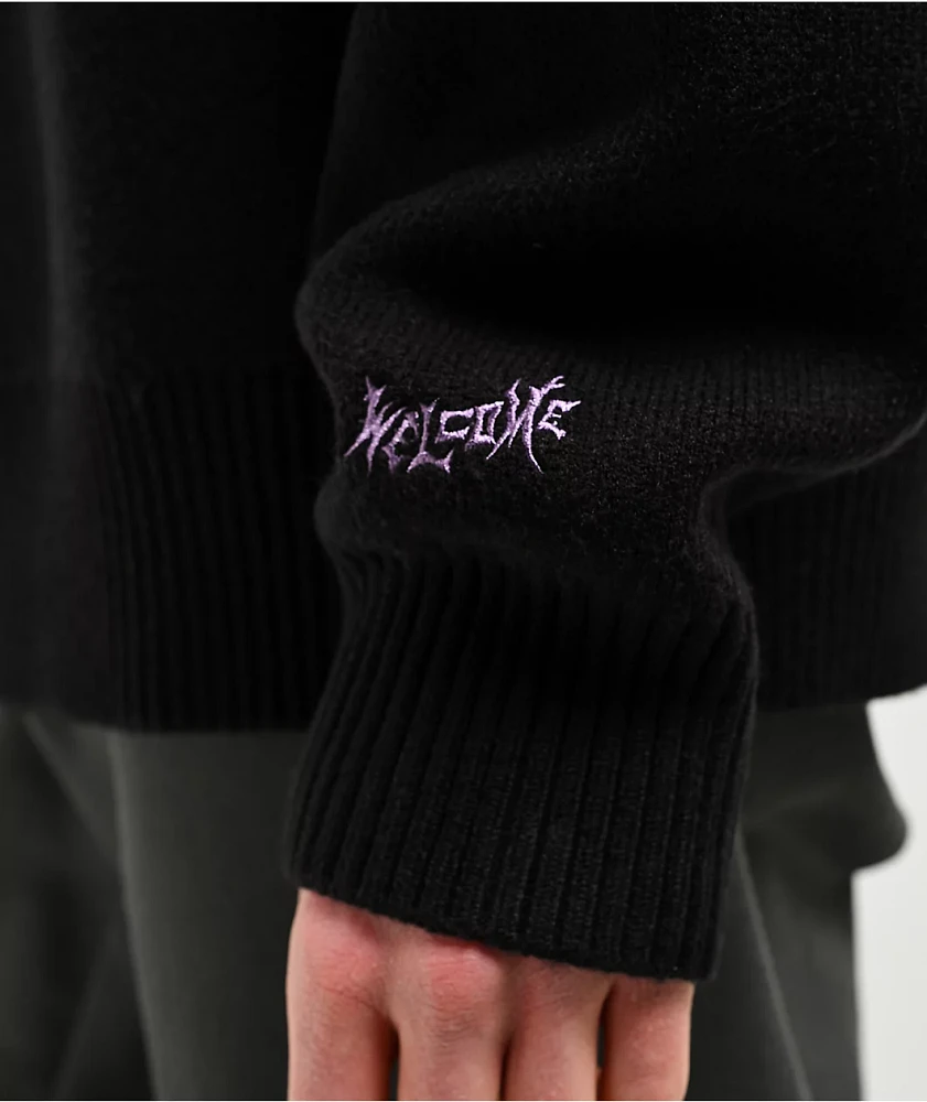 Welcome x Nine Inch Nails Spiral Black Knit Sweater | Liberty Center