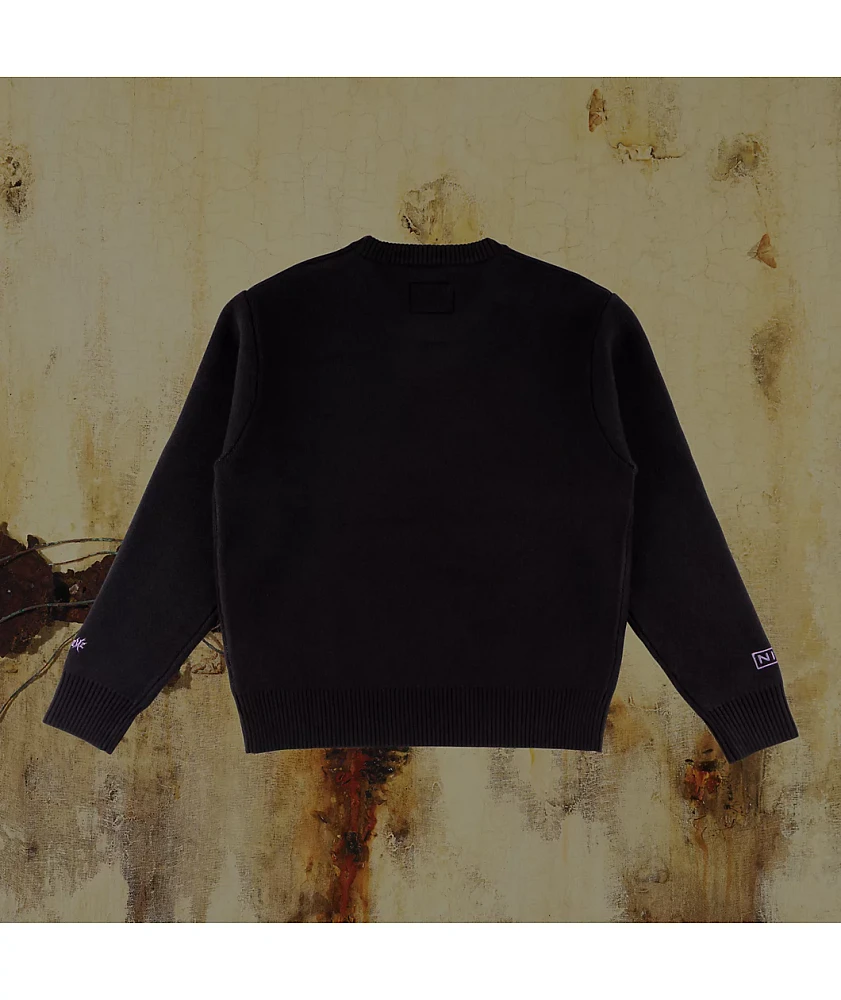 Welcome x Nine Inch Nails Spiral Black Knit Sweater at Hamilton
