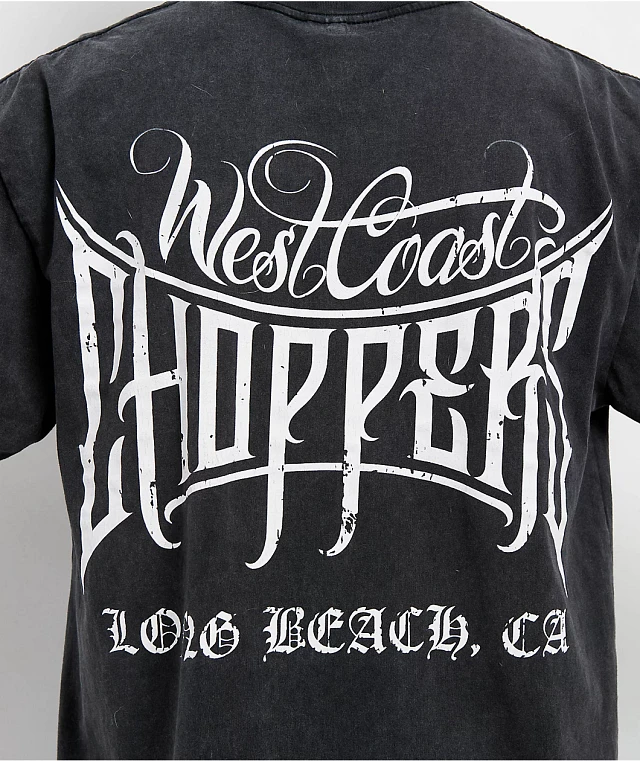 West Coast Choppers Long Beach CA Black Wash T-Shirt | Liberty Center