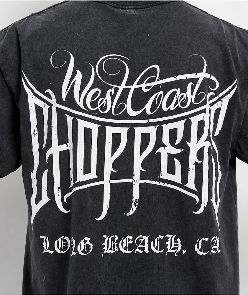 West Coast Choppers Long Beach CA Black Wash T-Shirt | Liberty Center