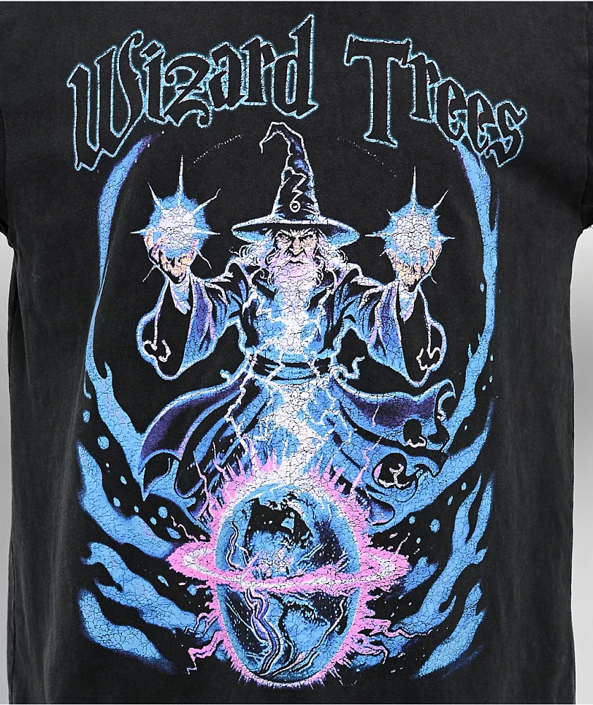 Wizard Trees Wizard Black Wash T-Shirt | MainPlace Mall