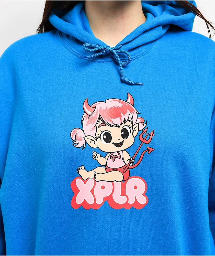 XPLR Devil Girl Sapphire Hoodie | MainPlace Mall