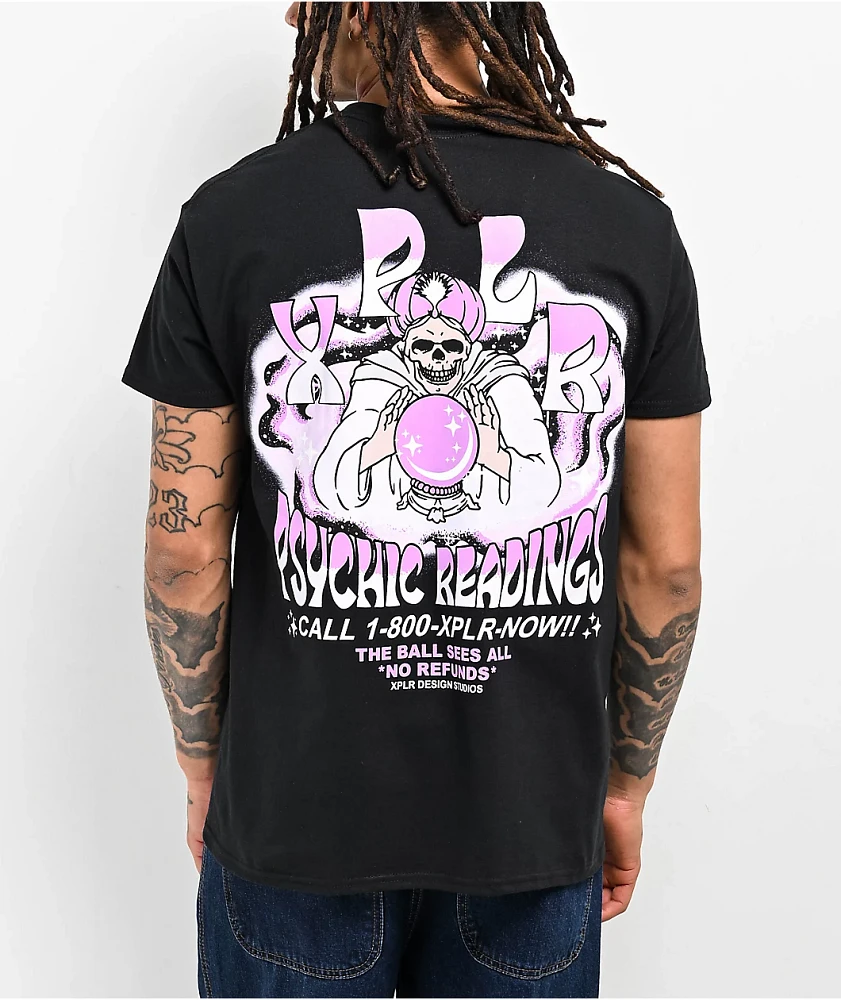 XPLR Psychic Readings Black T-Shirt | MainPlace Mall
