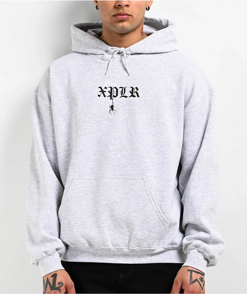 XPLR Spider Grey Hoodie | Shop Midtown