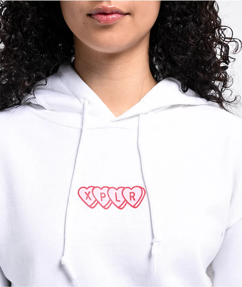 XPLR Valentine White Hoodie at Hamilton Place in Chattanooga, TN
