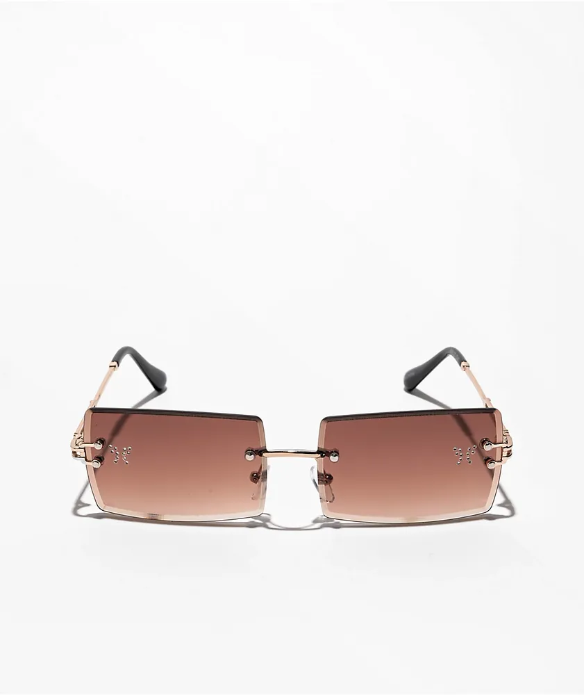 Eyeking Y2K Brown Rimless Sunglasses at Foxvalley Mall in Aurora, IL