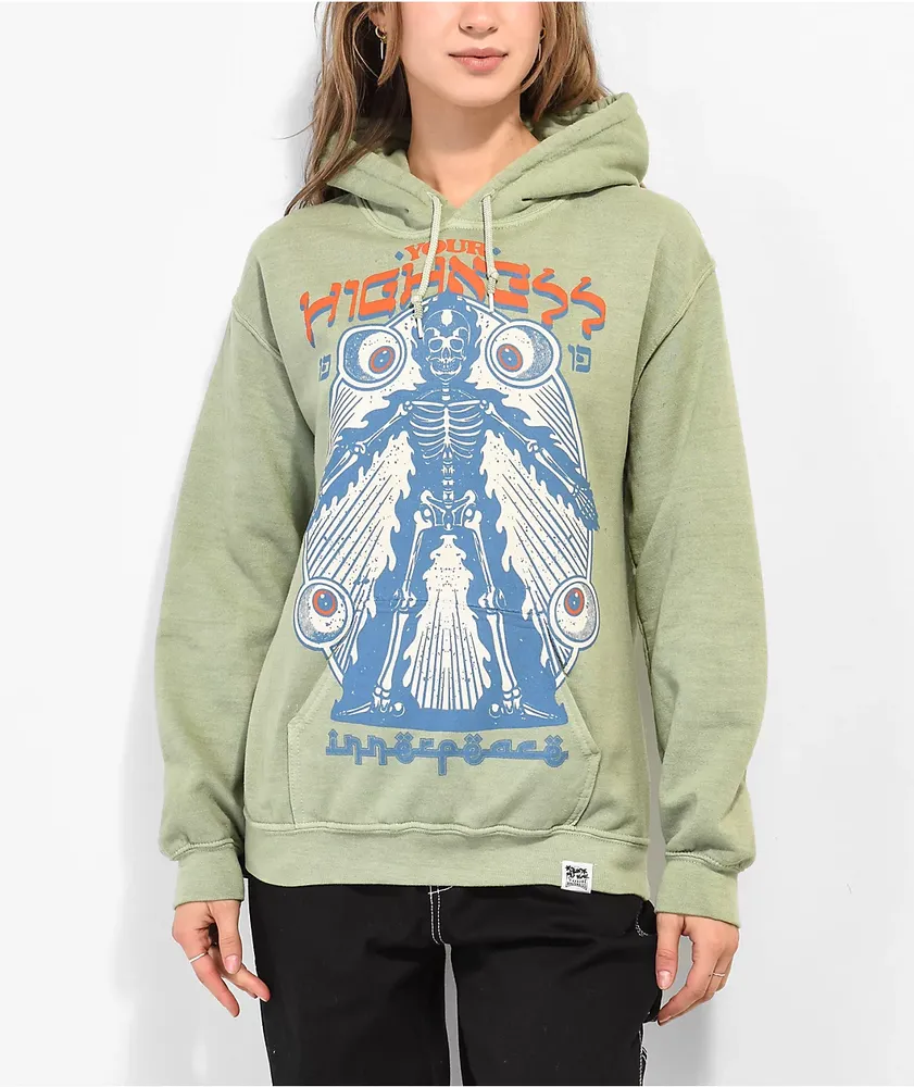 Your Highness Inner Peace Green Hoodie Pueblo Mall