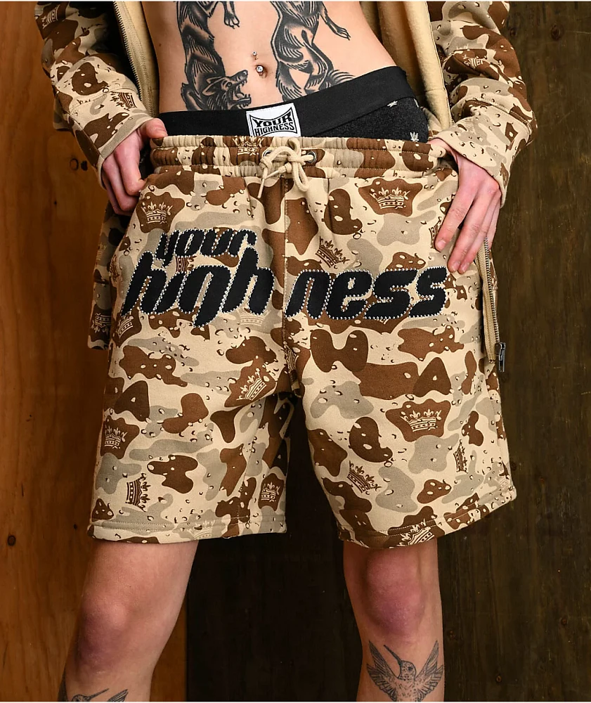 Your Highness OG Desert Camo Sweat Shorts | MainPlace Mall
