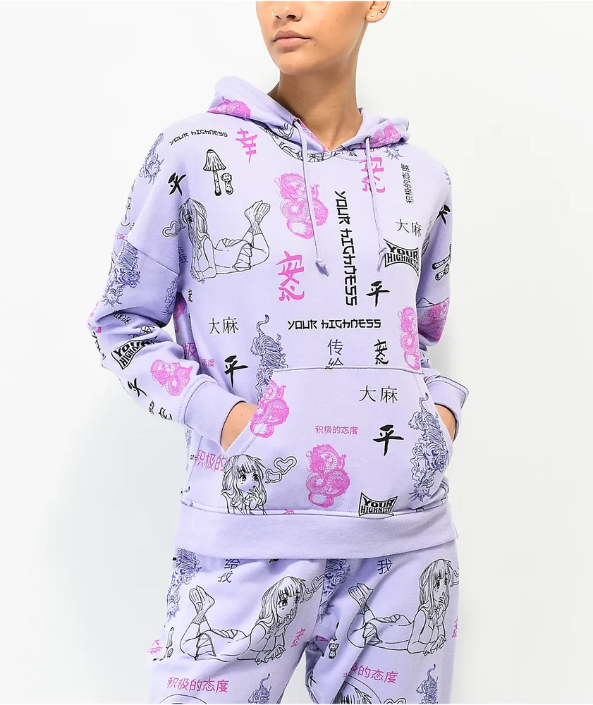Purple best sale hoodie zumiez