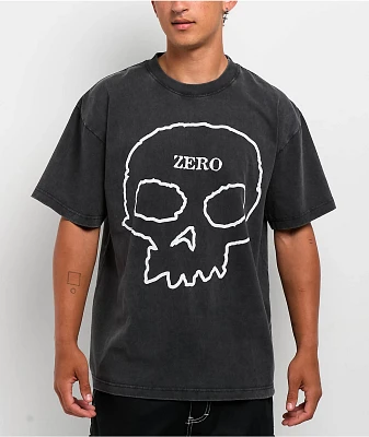 April Vintage Skull Black Wash T-Shirt | MainPlace Mall