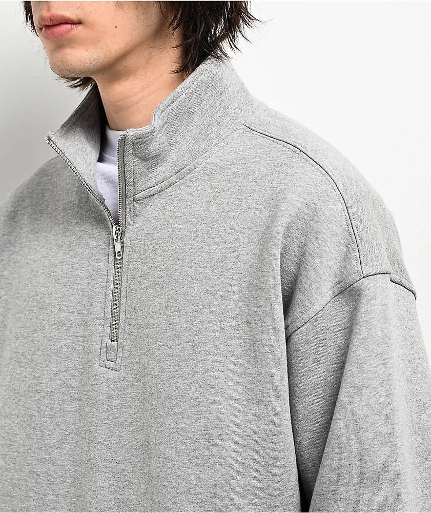 Zine Athletic Grey Quarter Zip Sweatshirt | Liberty Center