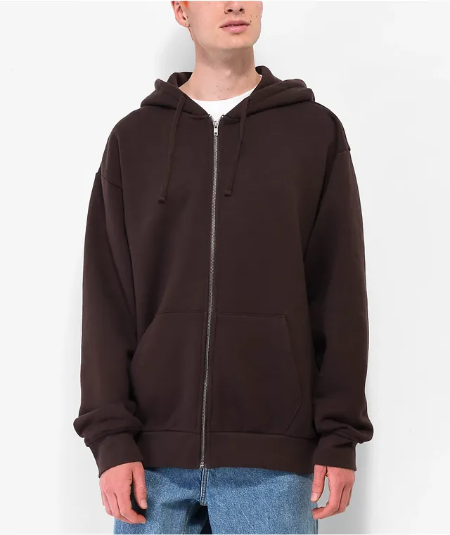 Light brown zip up hoodie best sale
