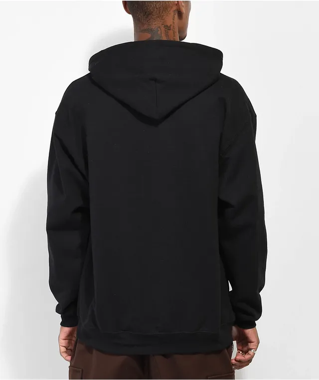 Zine black hoodie top