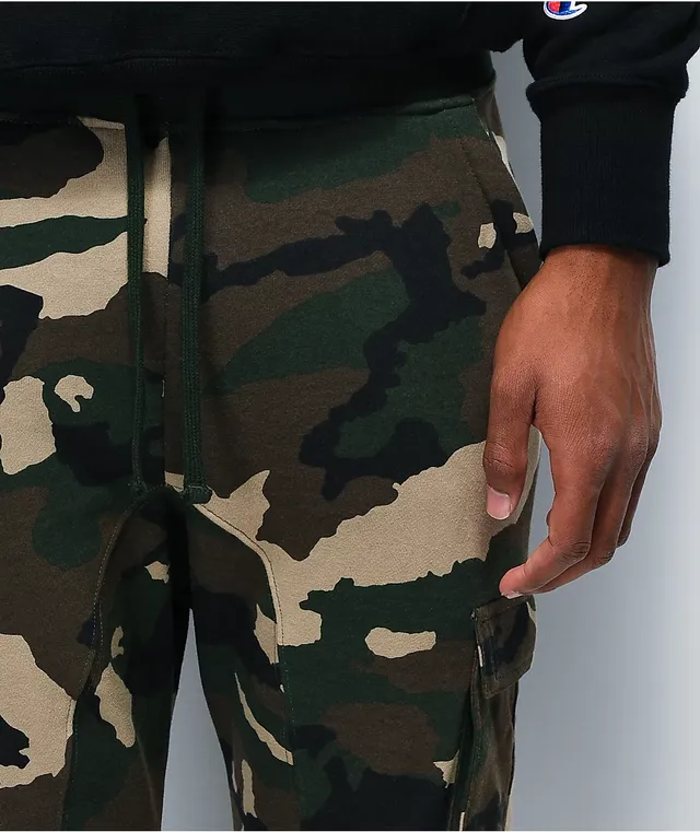 Zine Cargo Green Camo Jogger Sweatpants