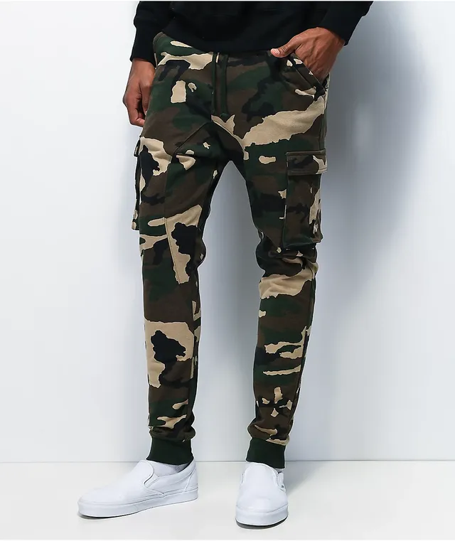 Zine Cargo Green Camo Jogger Sweatpants | Liberty Center