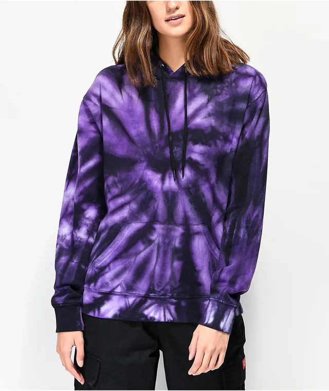 Purple and black tie dye hoodie new arrivals