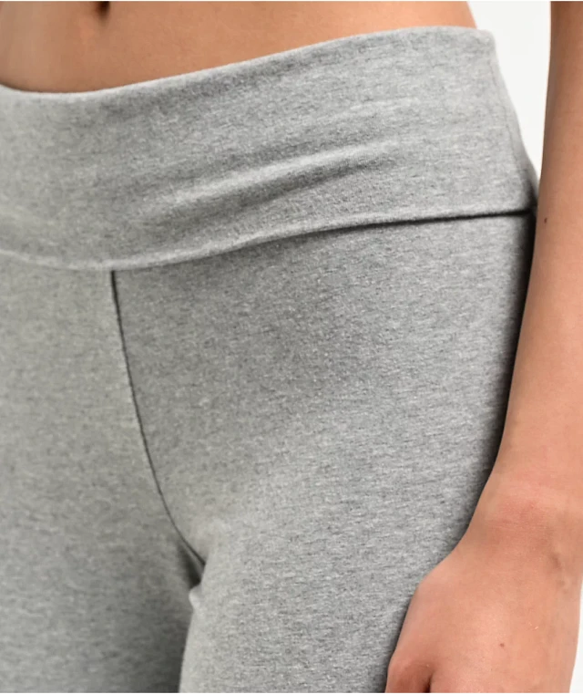 Zine Julia Grey Foldover Flare Pants | MainPlace Mall