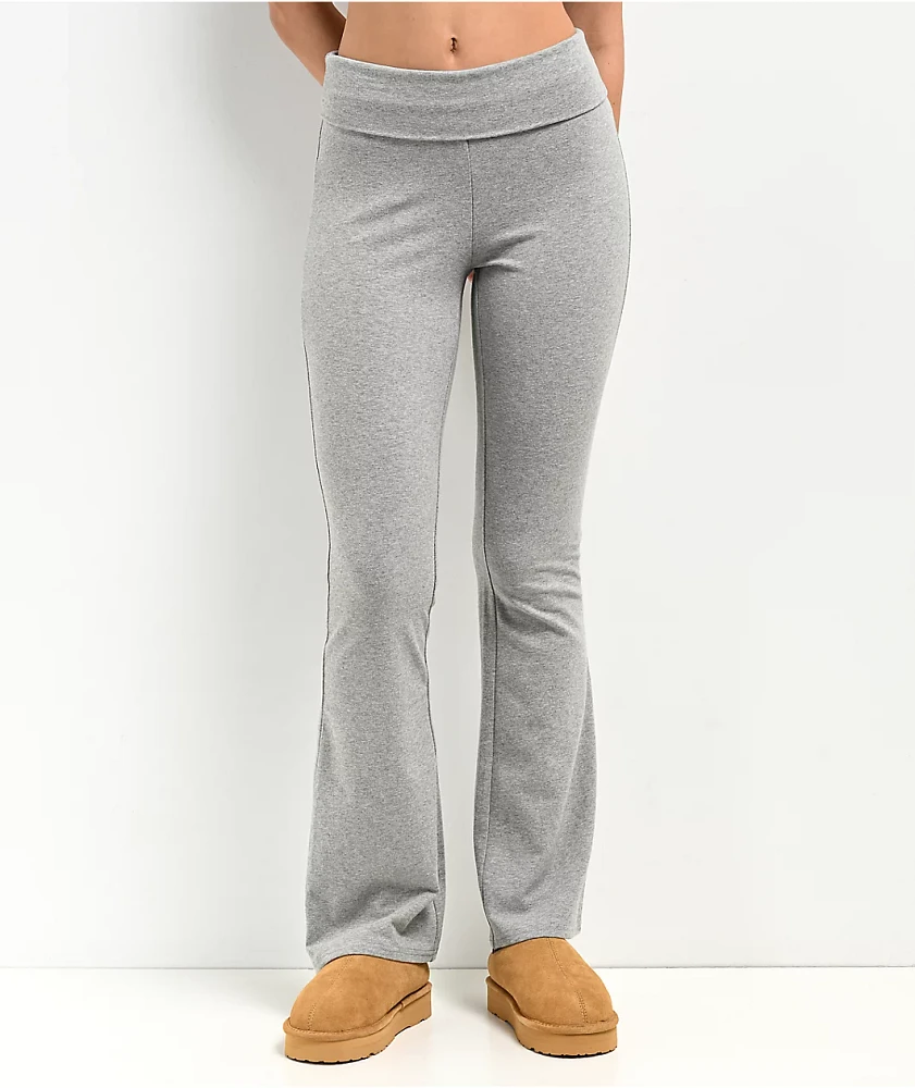 Grey flare pants shop
