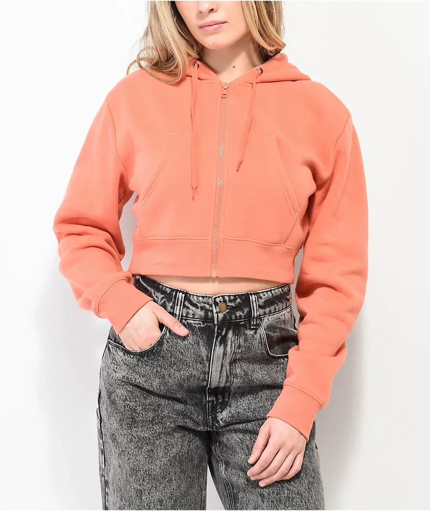 Zine Kya Apricot Crop Zip Hoodie Hamilton Place