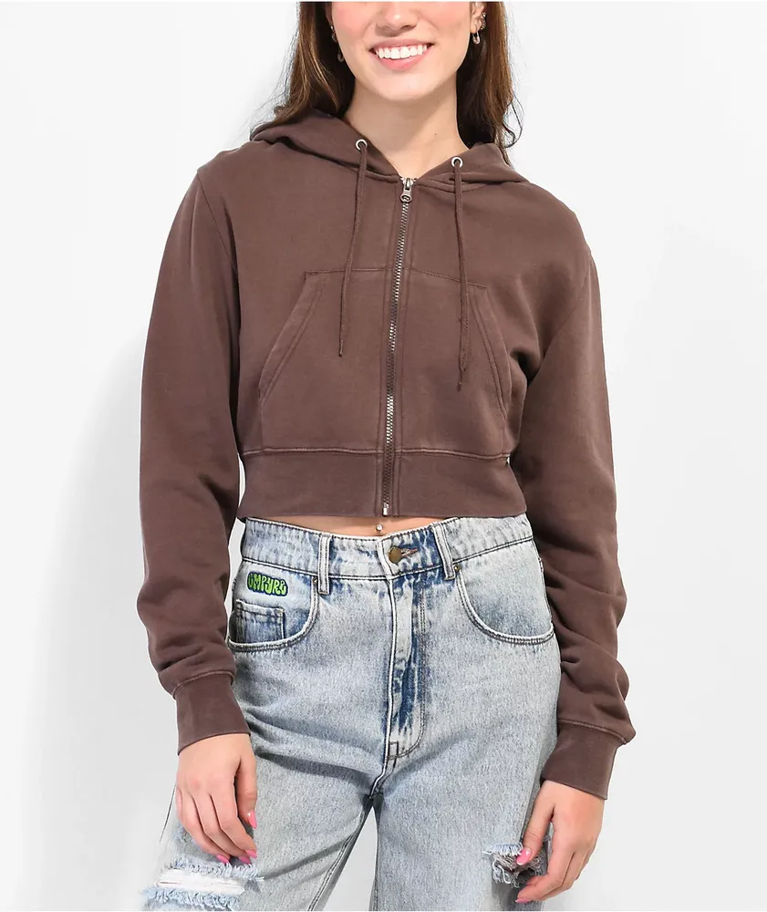 Zine Kya Sand Crop Zip Hoodie The Pen Centre