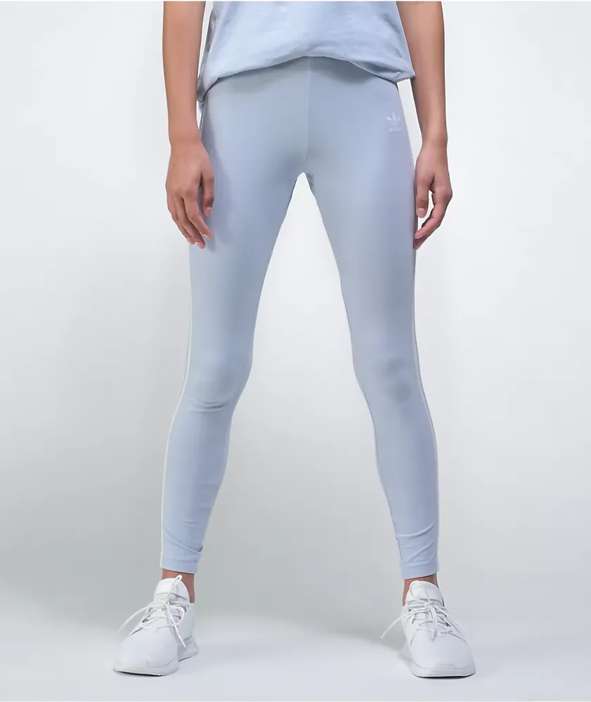 Adidas 3 Stripe Halo Blue Leggings Pueblo Mall