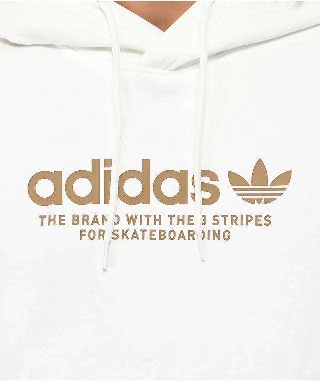 Adidas 4.0 Logo White Hoodie Hamilton Place