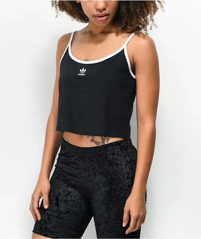 Adidas Black Spaghetti Strap Crop Tank Top Pueblo Mall