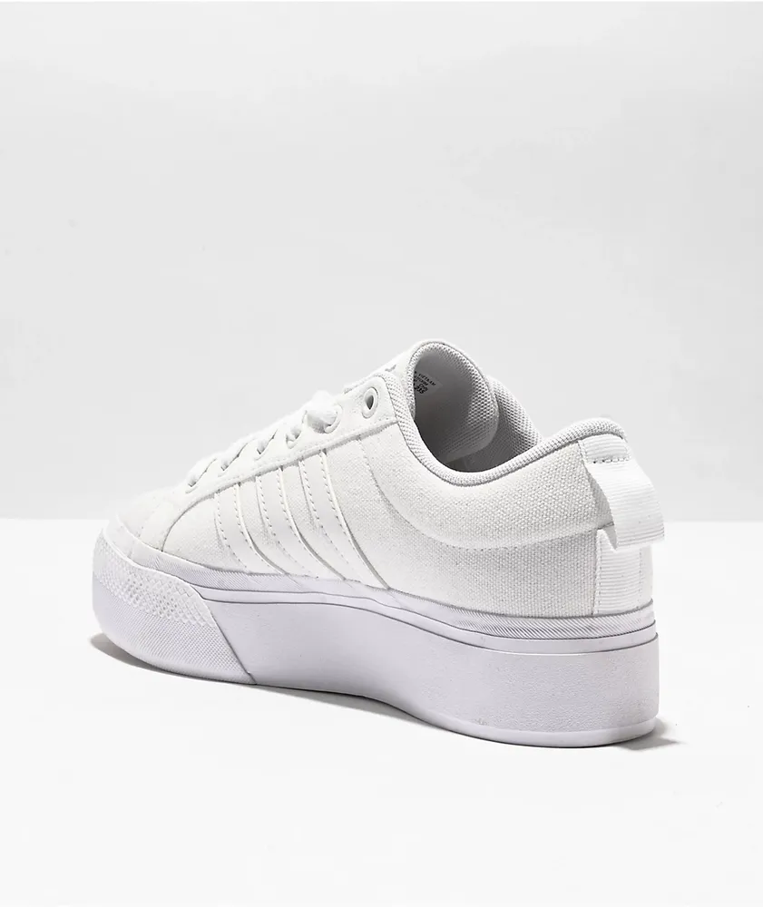 White adidas platform trainers 2025