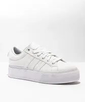 Adidas black and white platform sneakers top