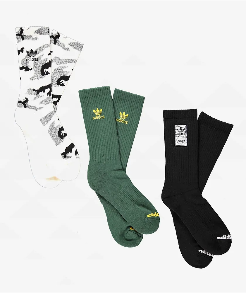 Adidas Camo Series 3 Pack Crew Socks Plaza Las Americas