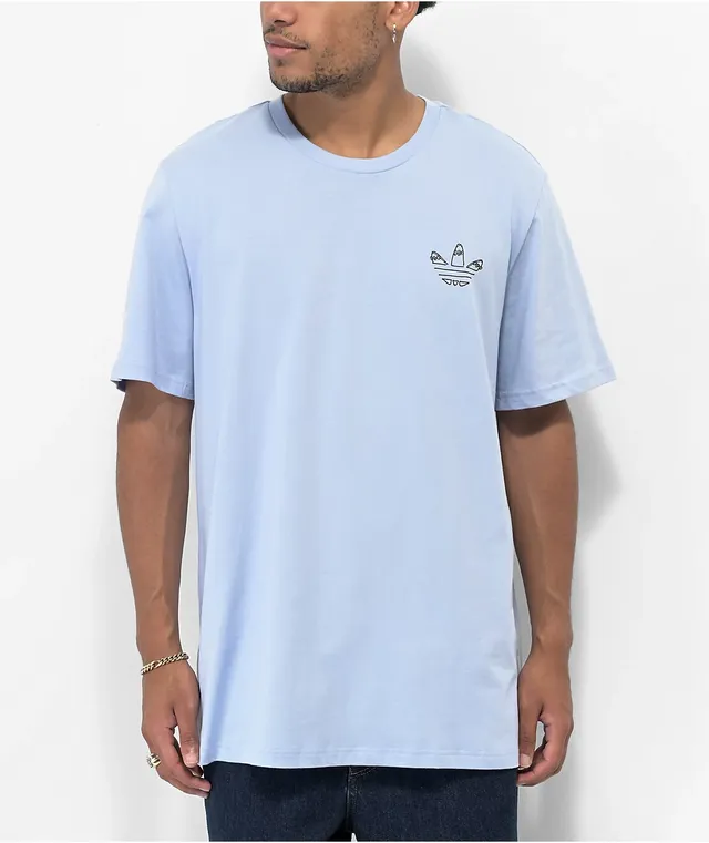 Sky blue adidas shirt on sale