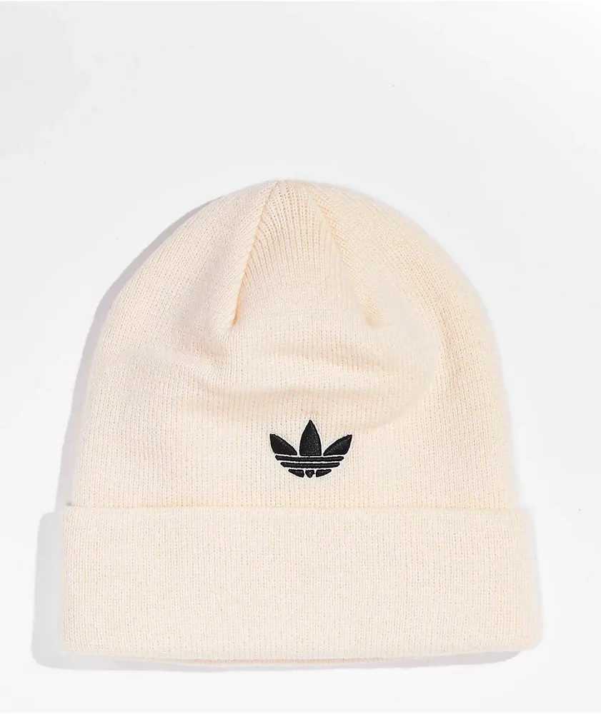 White beanie adidas top