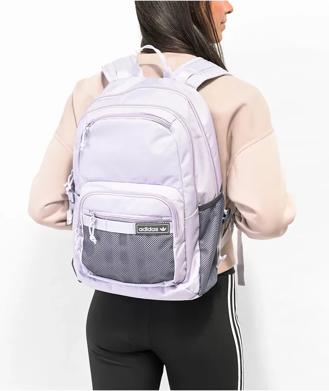Lilac adidas backpack top