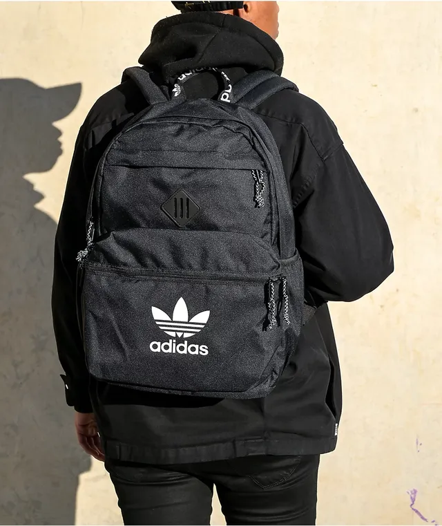 Adidas originals trefoil logo black backpack store