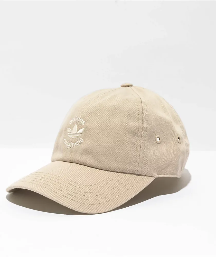Beige strapback shop hat