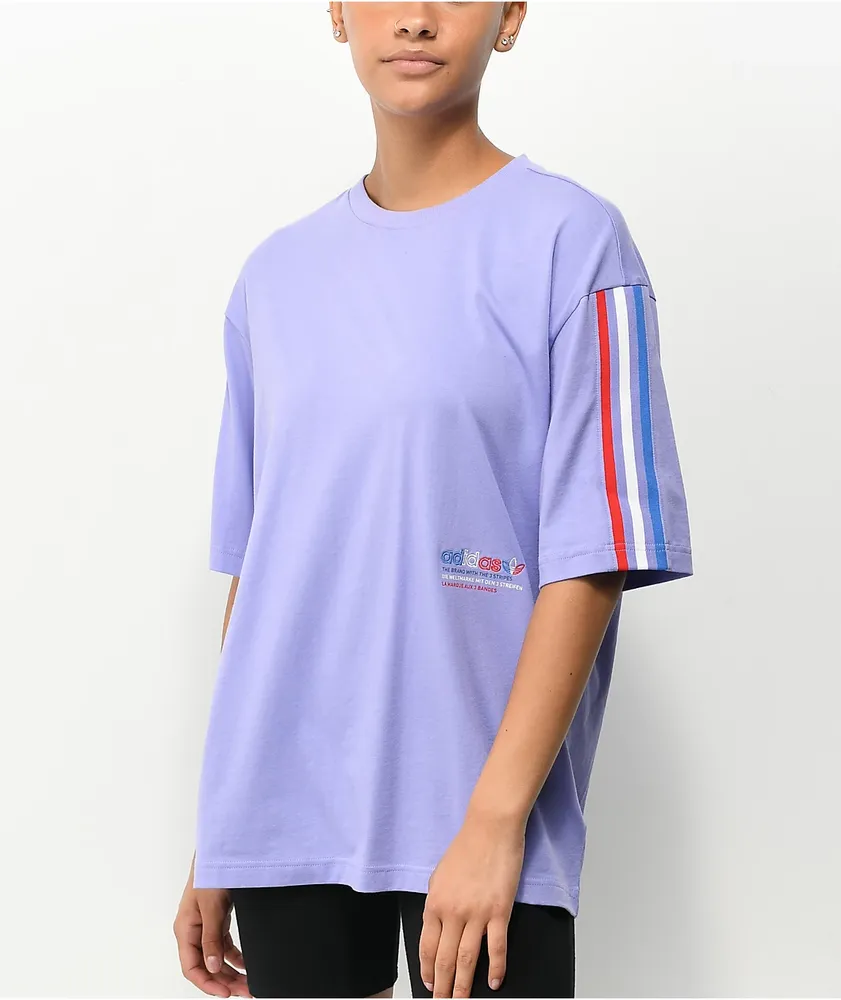 Adidas Oversized Periwinkle T Shirt CoolSprings Galleria