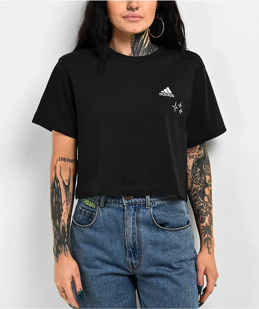 Adidas t shirt crop outlet