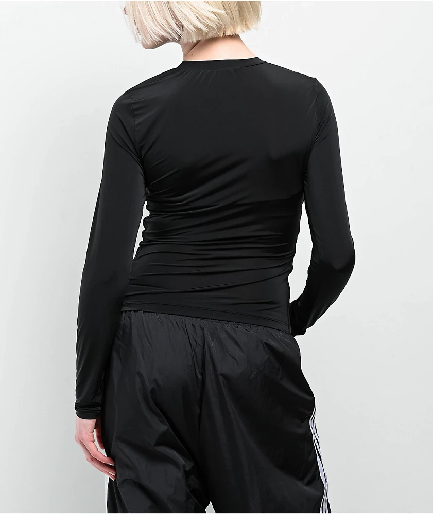 Adidas Sheer Black Long Sleeve T-Shirt | Arden Fair
