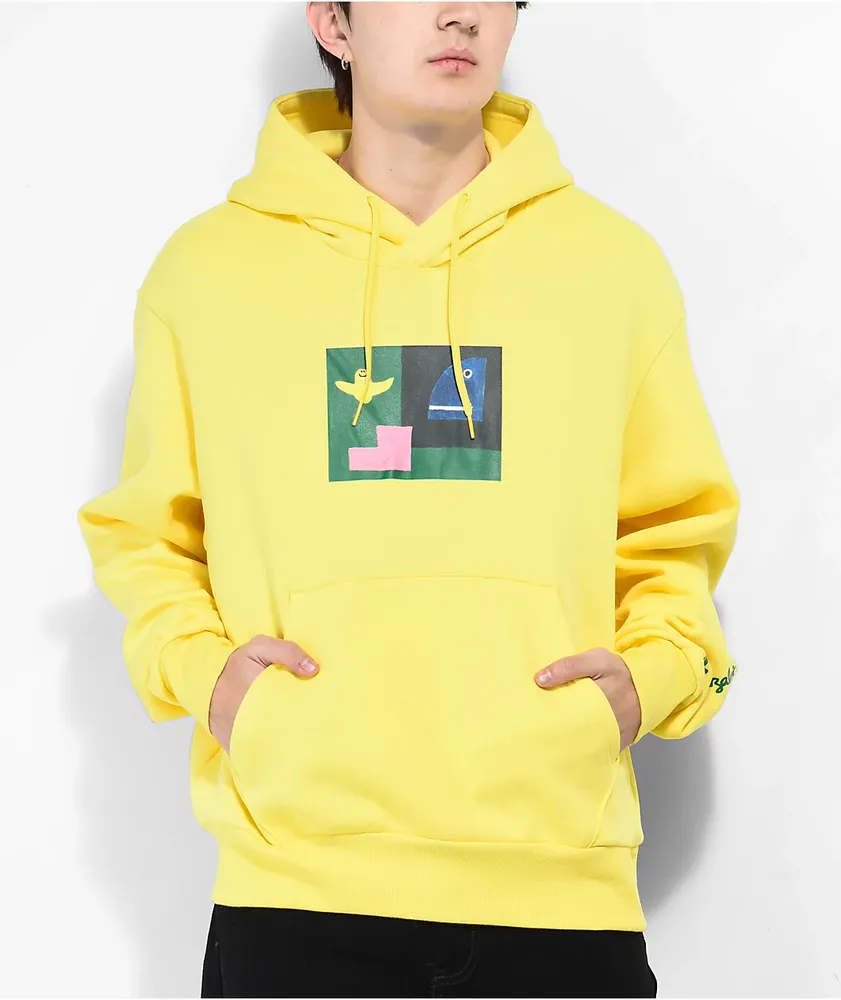 Large cheap yellow hoodie