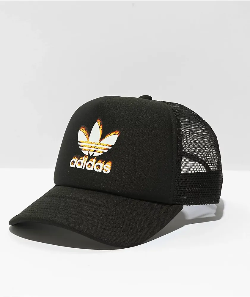Adidas trefoil trucker cap black best sale