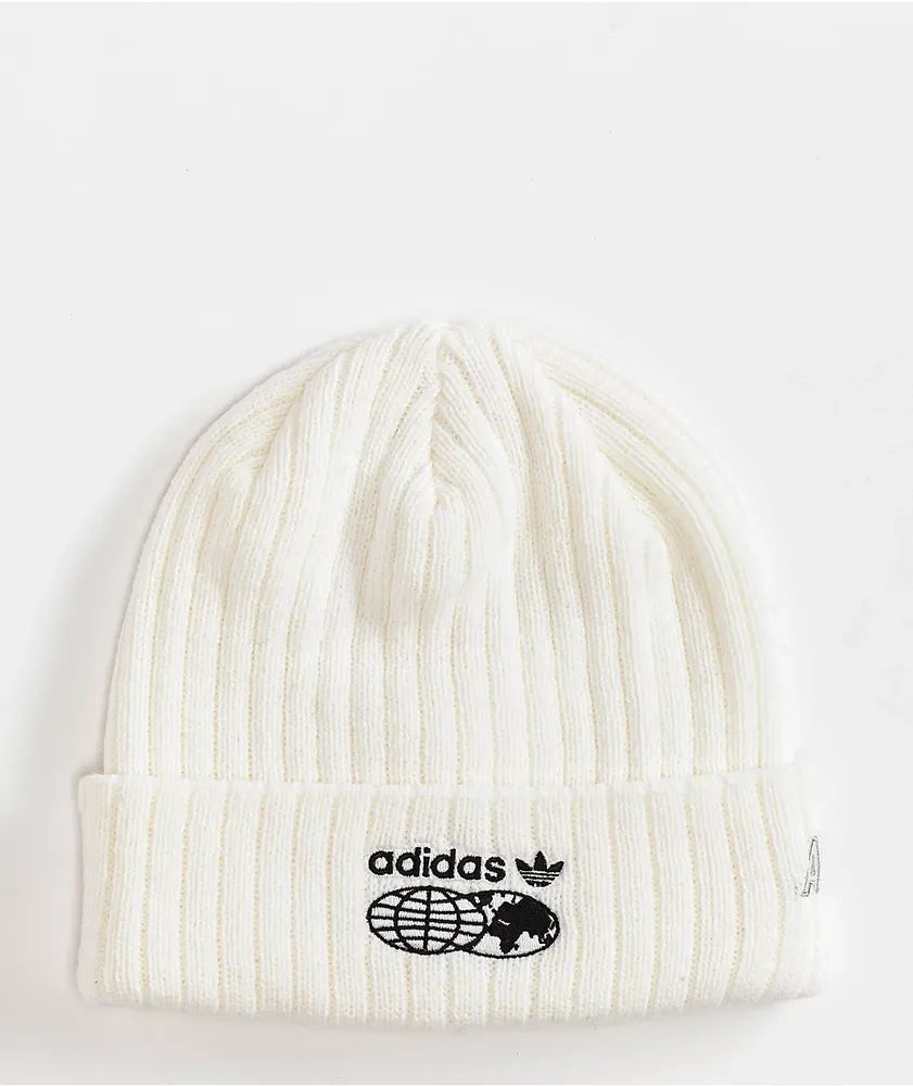 White beanie adidas top