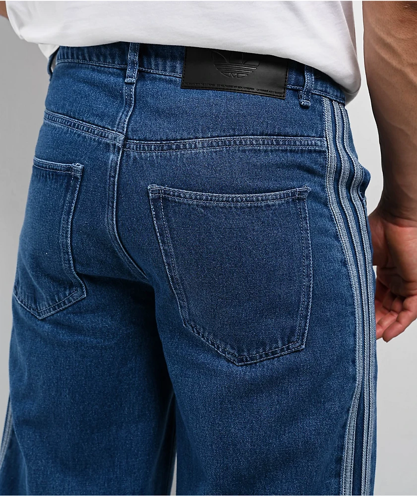 Adidas adicolor Firebird Medium Blue Denim Jeans at Coquitlam