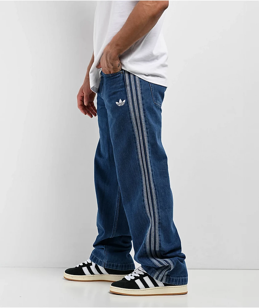 Adidas adicolor Firebird Medium Blue Denim Jeans at Coquitlam