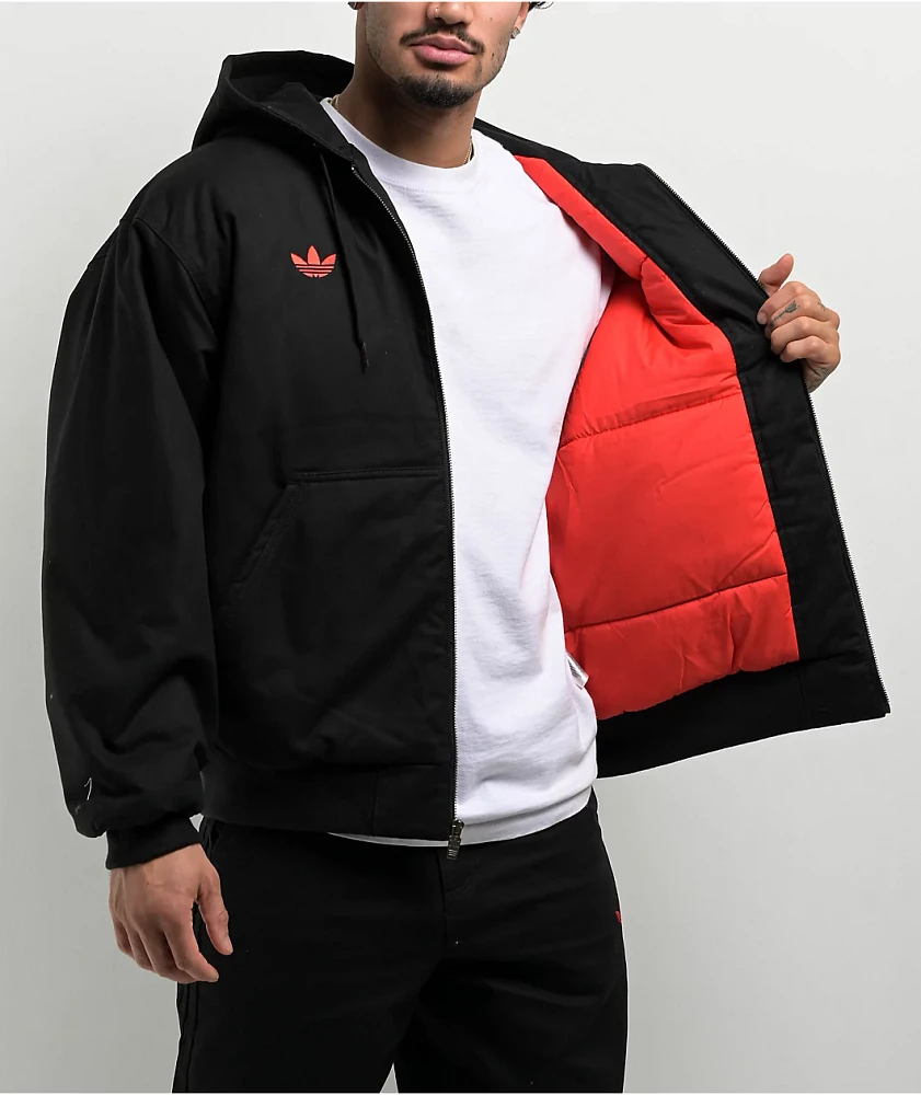 Adidas x 100 Thieves Black Hooded Work Jacket | Liberty Center